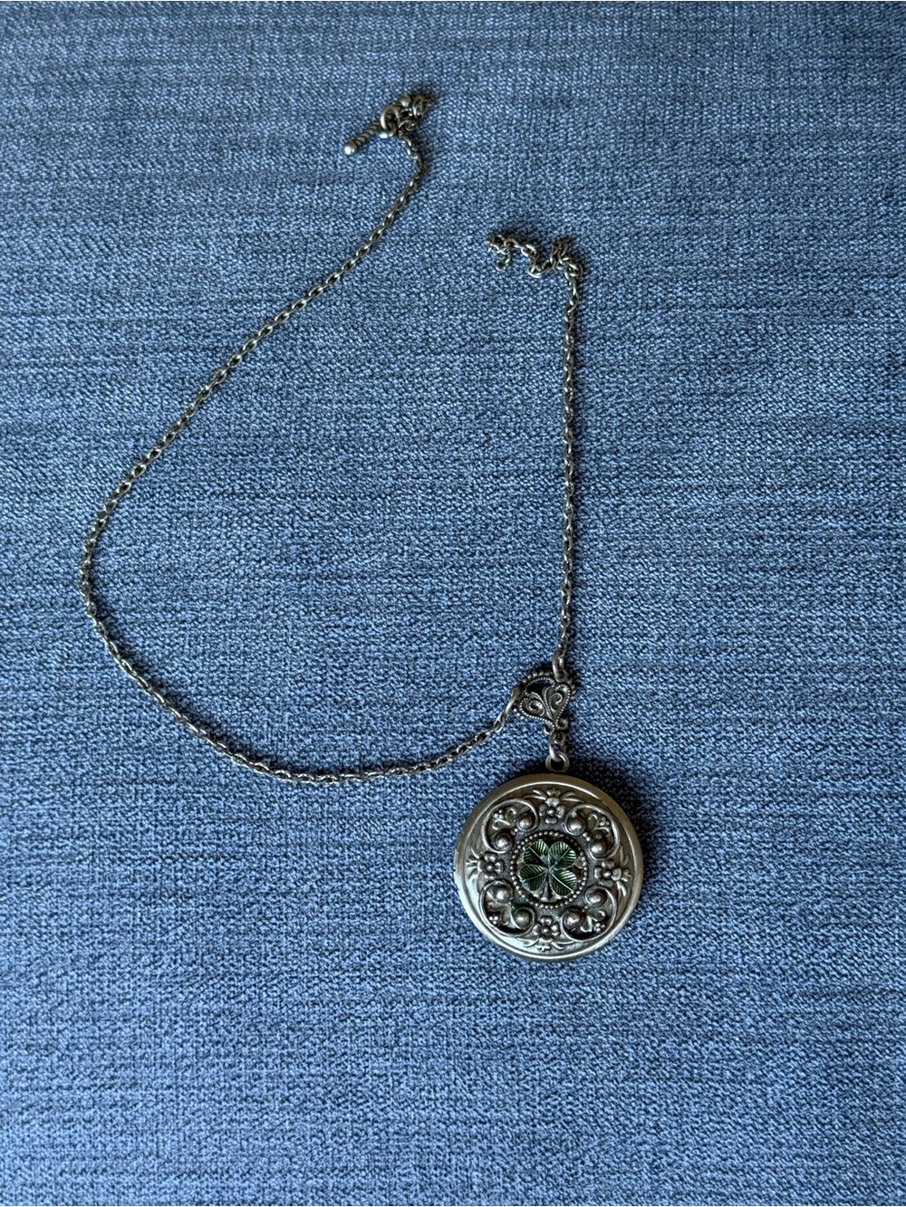 4 Leaf Clover Locket Necklace